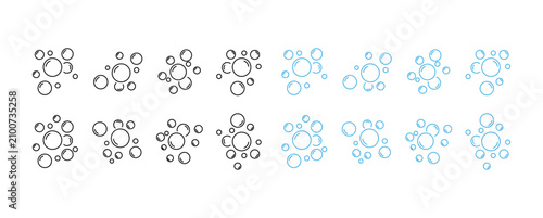 Canvastavla Water Bubble Icon Set