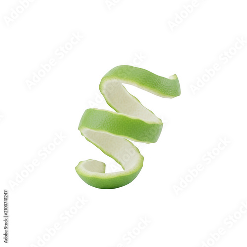 3D illustration lime peel design asset 