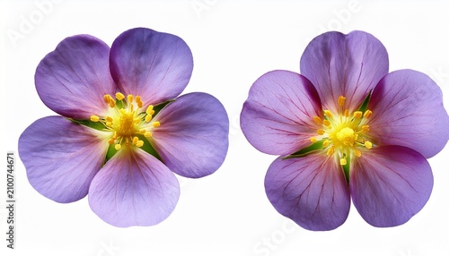 Photorealistic Cinquefoil Flower Isolated On Clean Transparent Background For Creative And Editorial Use
