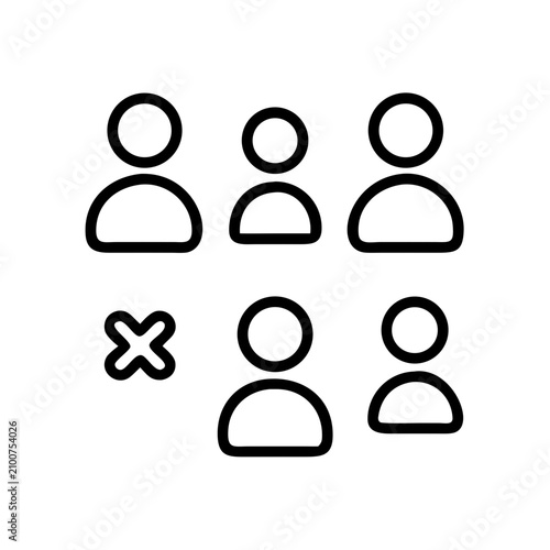 Obraz na płótnie Staff reduction icon representing layoffs and human resources change