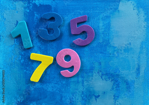Konstfotografi Odd Numbers Learning Concept For Children - representing early math learning, preschool education, numeracy, odd numbers, counting practice, children’s activities, classroom materials