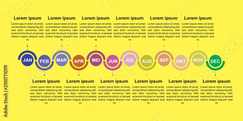 Vector infographic template with 3D paper label, integrated circles. Business concept with 4,8,12 options. For content, diagram, flowchart, steps, timeline infographics, workflow, chart, template.