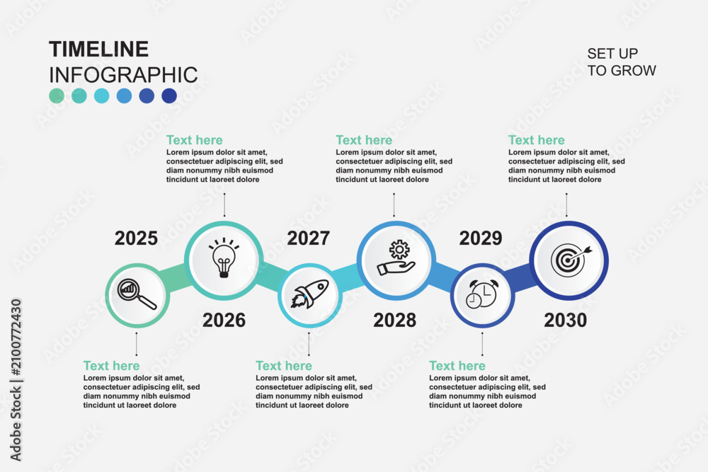Naklejka premium Vector infographic template. Business concept with 6 options. For content, diagram, flowchart, steps, timeline infographics, workflow, chart, template. eps10