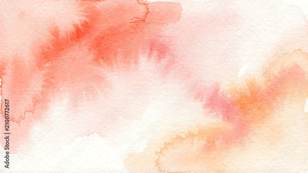 Fototapeta premium Soft Coral Peach Watercolor Abstract Background Texture