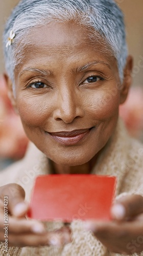 Warm smile greets viewer with gentle grace
