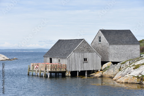 Fotografie Fishing docks in canadian harbour