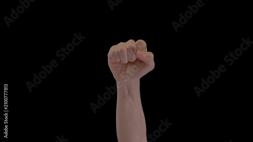 Fist Pump Pumping Gesture Front