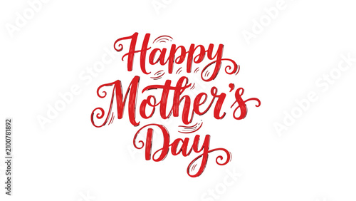 Canvas Print Happy Mother's Day greeting card text.