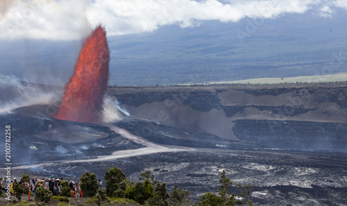 Foto Lava Fountaining Kilauea Hawaii