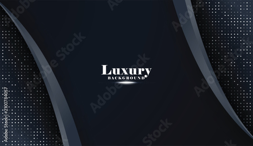 Luxury dark background with glowing silver details