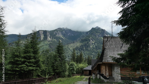Traditional wooden chalet below the Tatra Mountains, Poland