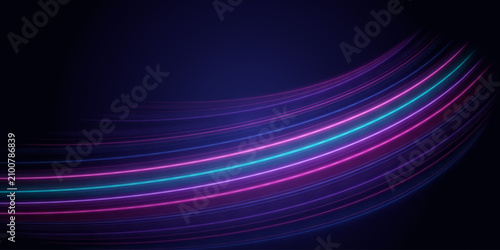 Abstract Cyan and Pink Neon Speed Lines Background