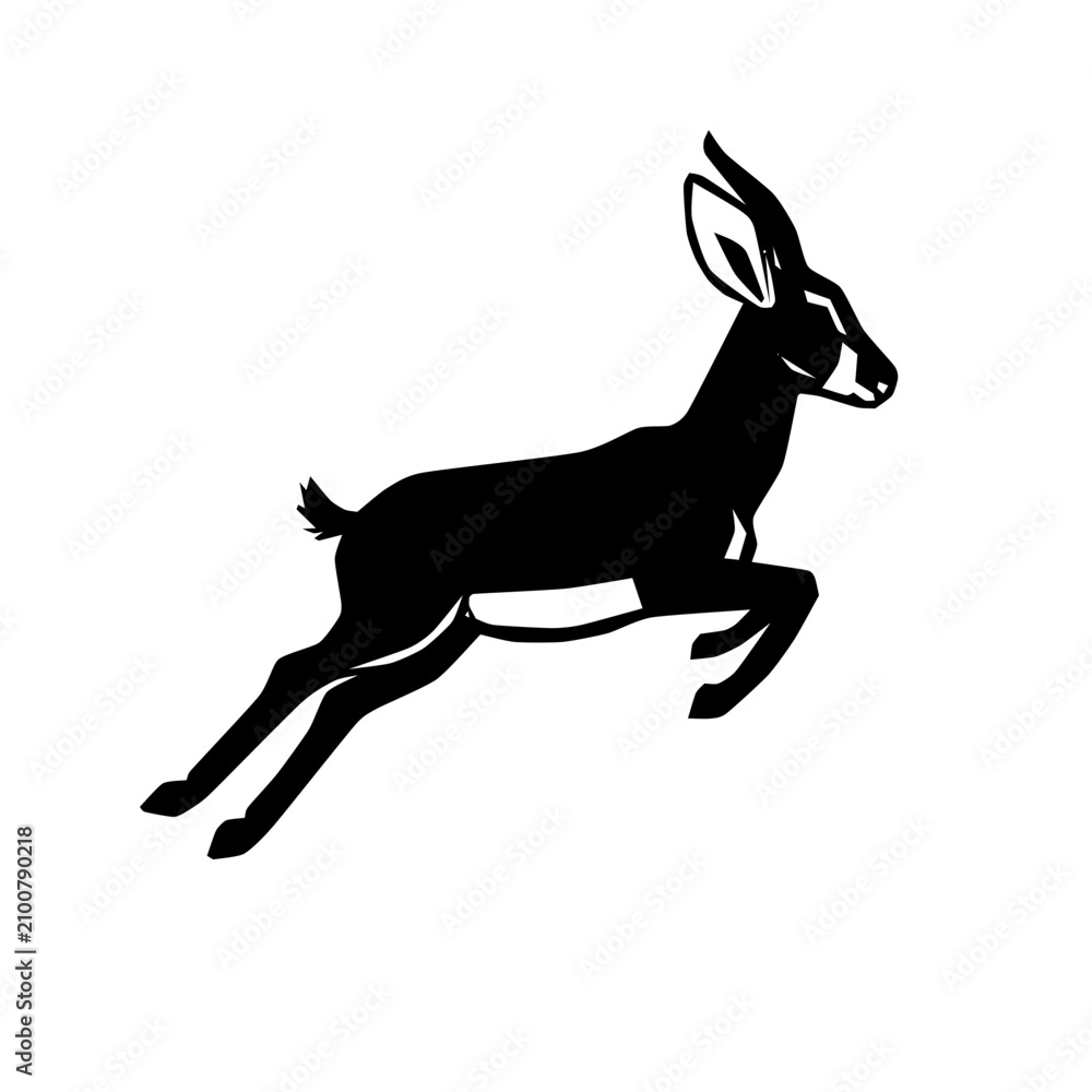 Fototapeta premium A Thomson's gazelle leaping with all four legs off the ground.