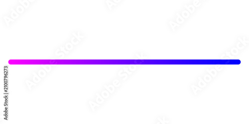 Horizontal line element with smooth vibrant pink to blue gradient color transition