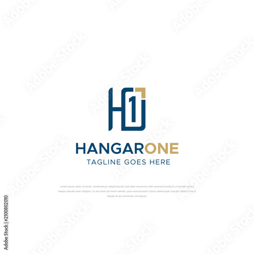 Letters IH and 1H Logo, for business with IH HI 1H H1 initials