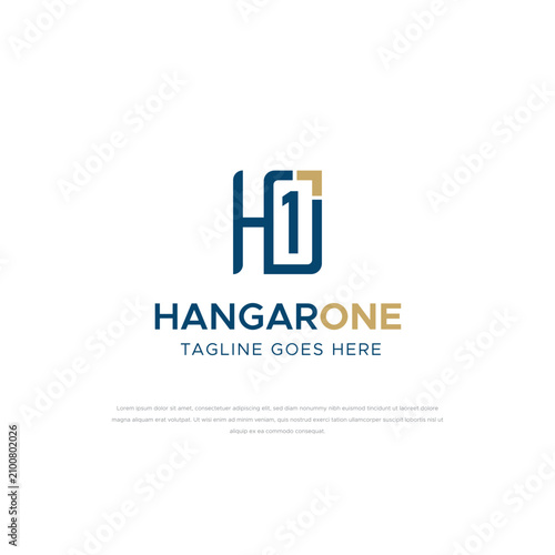 Letters IH and 1H Logo, for business with IH HI 1H H1 initials