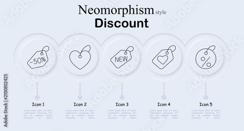 Photos Discount set icon