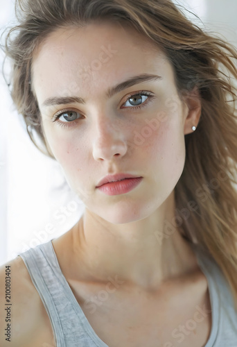 Young woman with natural ma...
