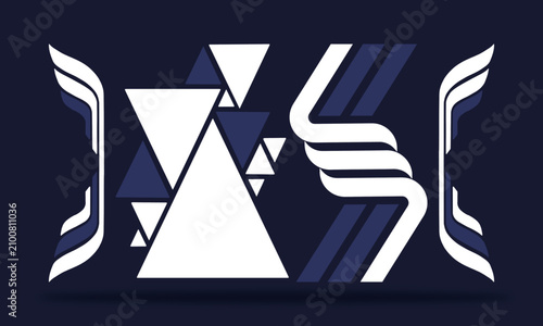 Abstract geometric shapes and lines modern minimalist design for branding and technology concepts
