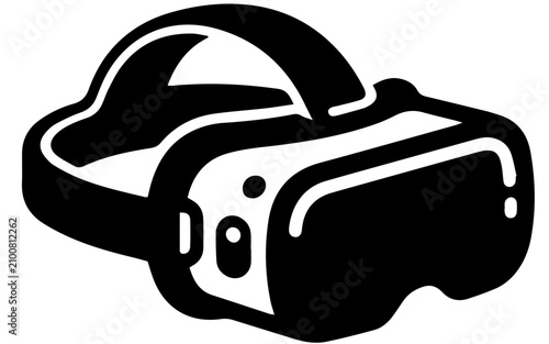 Virtual reality headset icon for gaming and immersive technology