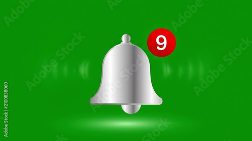 Floating Social Media Notification Bubble Animation on Green Screen 4K