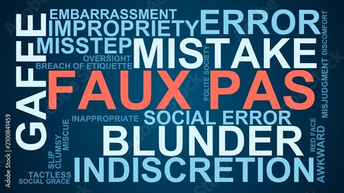 Faux Pas Word Cloud