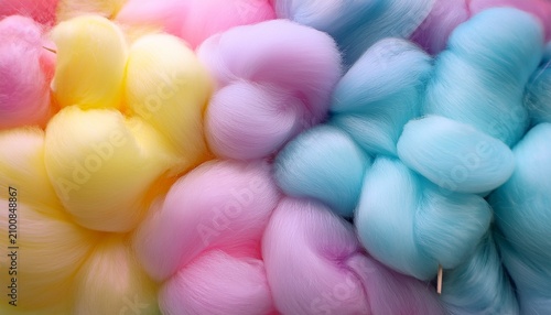 Colorful Cotton Candy In Soft Color For Background