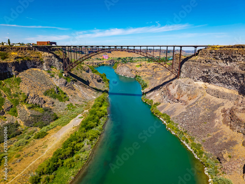Perrine Memorial Bridge spans the Snake River in Twin Falls