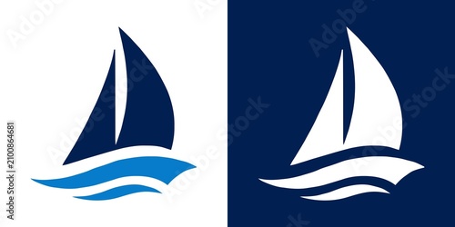 simple sailboat logo template
