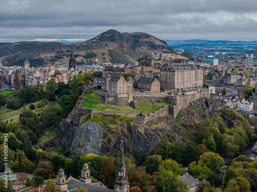 Beautiful View of Edinburgh Castle, Scotland – Historic Medieval Fortress and Iconic Scottish Landmark