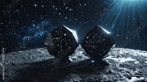 Two Diamonds Found on the Moons Surface