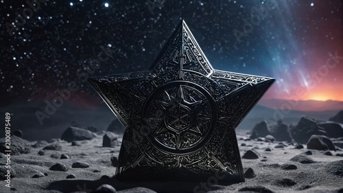 Star Amidst Rocky Field