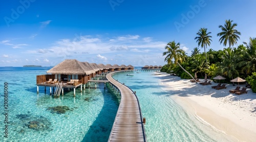 Luxury beach resort vacation in bora bora french polynesia travel destination paradise island getaway dream