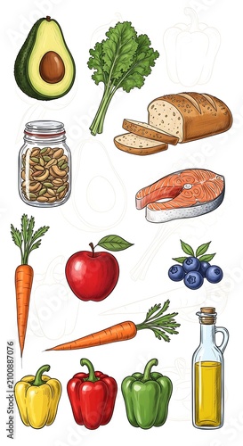 Natural ingredients and herbal remedies collection.