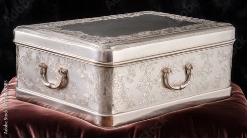 Ornate Silver Prayer Book With Embossed Floral Designs