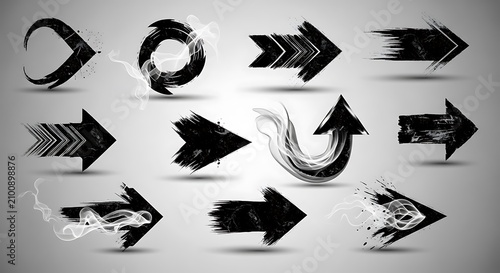 Minimalist black bird silhouettes in flight patterns.