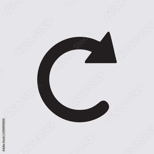 Photos Clockwise Circular Arrow Silhouette Vector Icon