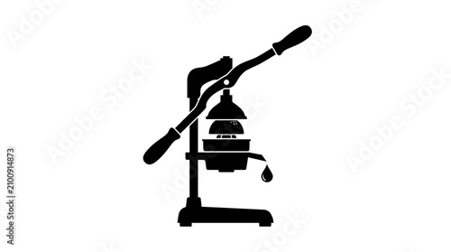 Manual citrus juice press silhouette icon