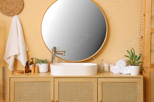 Modern bathroom interior wi...