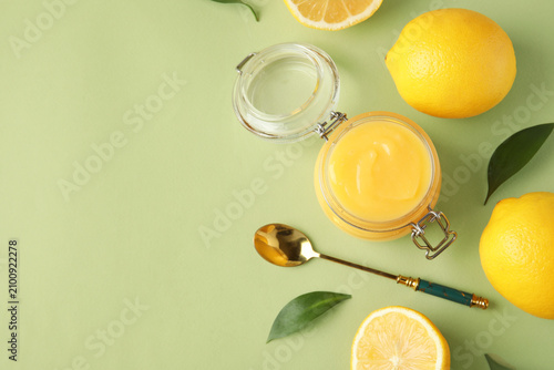Jar of delicious lemon curd...