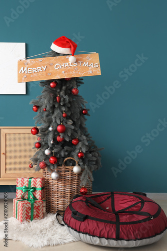 Inflatable sled, Christmas ...
