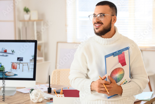 Male interior designer with...