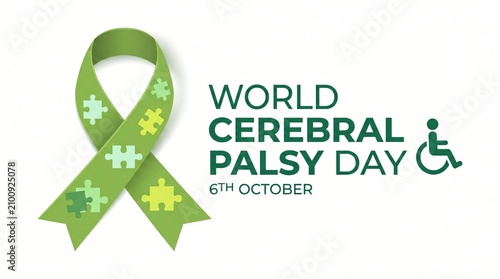 World Cerebral Palsy Day Awareness Ribbon.