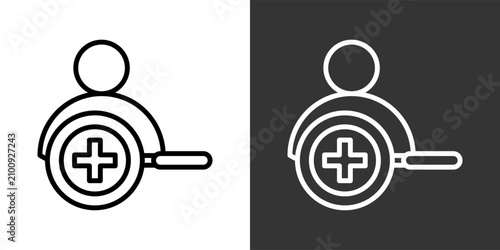 Actuary Black And White Icon Set Collection Pack Vector Illustration