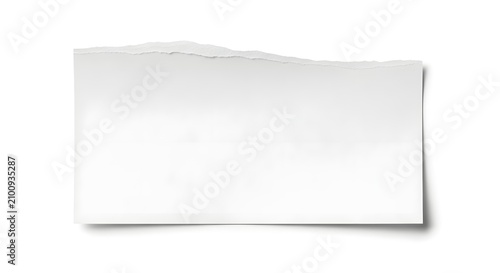 Isolated torn paper sheet with shadow perfect for mockups and digital compositions