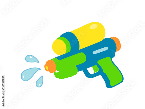 かわいい水鉄砲のイラスト
