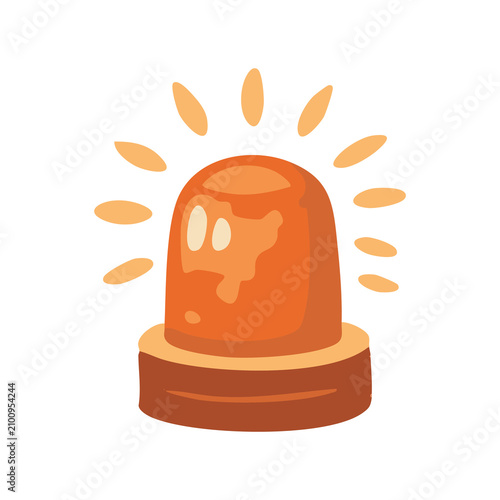 Cuadro en lienzo Police Siren Emergency Law Icon