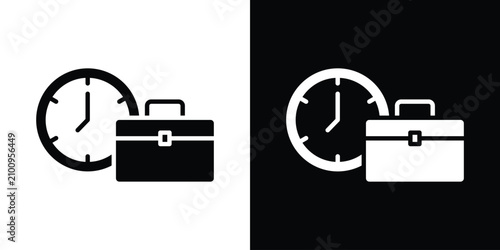 Tableau sur toile Office hours icon
