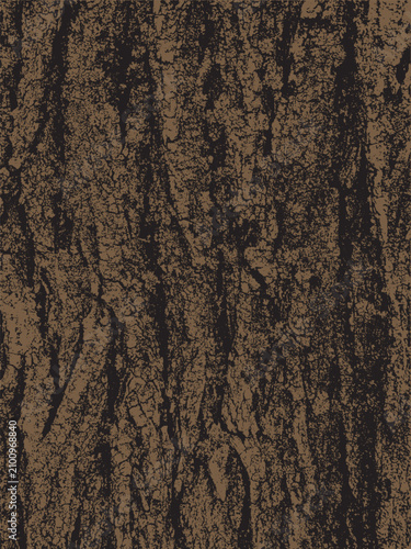 Grunge tree bark texture. Distressed overlay texture. Black and brown vector texture