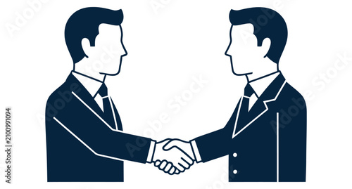 Handshake agreement icon representing business partnership and cooperation